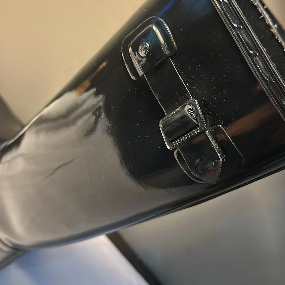Hunter Black Tall Rain Boots - Picture 5 of 17